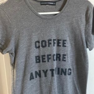 Tshirt grey - Coffee Before Anything Large